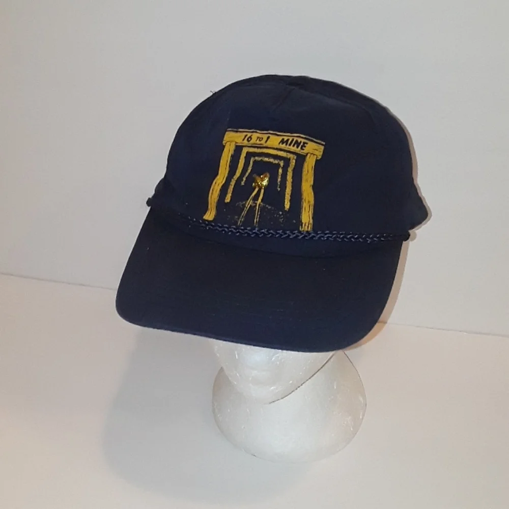 c UNIQUE CALIFORNIA 16-1 GOLD NUGGET GOLD MINE HAT